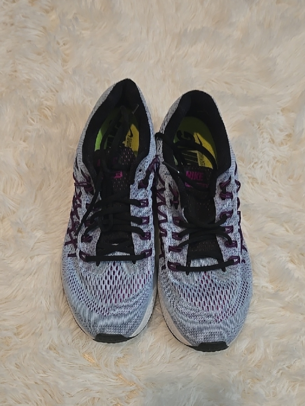 Nike Women's Athletic Running Shoes — Gray, Purple & Black